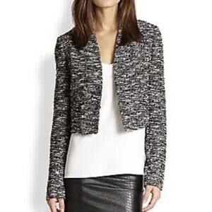 Alice + Olivia Madine Jacket Size 4 Crop Blazer Lined Event Party Work Preppy